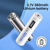 PALO 20-40pcs 10440 Battery 380mAh Top Button 3.7V 10440 Rechargeable Lithium Battery AAA 3A Rechargeble Li-ion Batteries