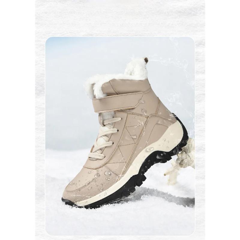 Warm Women's Snow Boots Fashion Outdoor Women Platform Anti-Slip Hiking Boot Waterproof Winter Warm Ankle