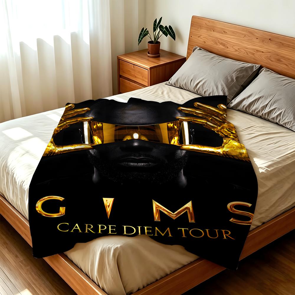 Music G-Gims Throw  High-Density Short Plush Blanket Soft Skin-Friendly For Sofa Nap Air-Conditioned Room