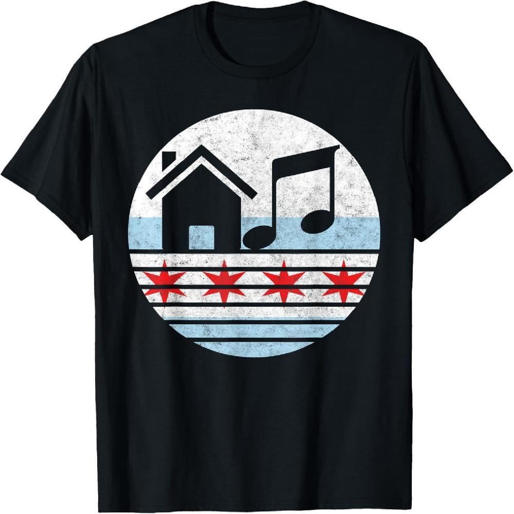 

Винтажная футболка диджея в стиле чикагской хаус-музыки XXXXXL чёрный