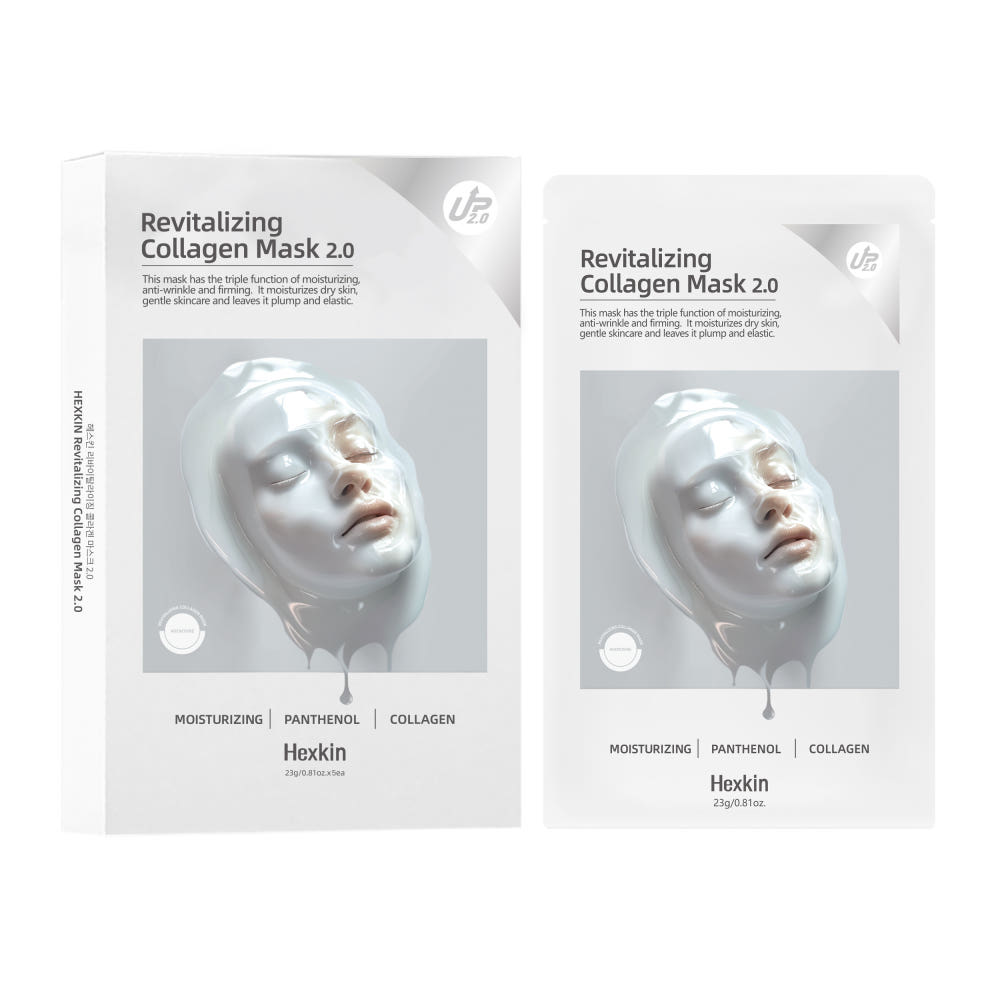 Hexkin Revitalizing Collagen Mask Anti-Wrinkle Gel Mask Skin Hydrating 5 Sheet