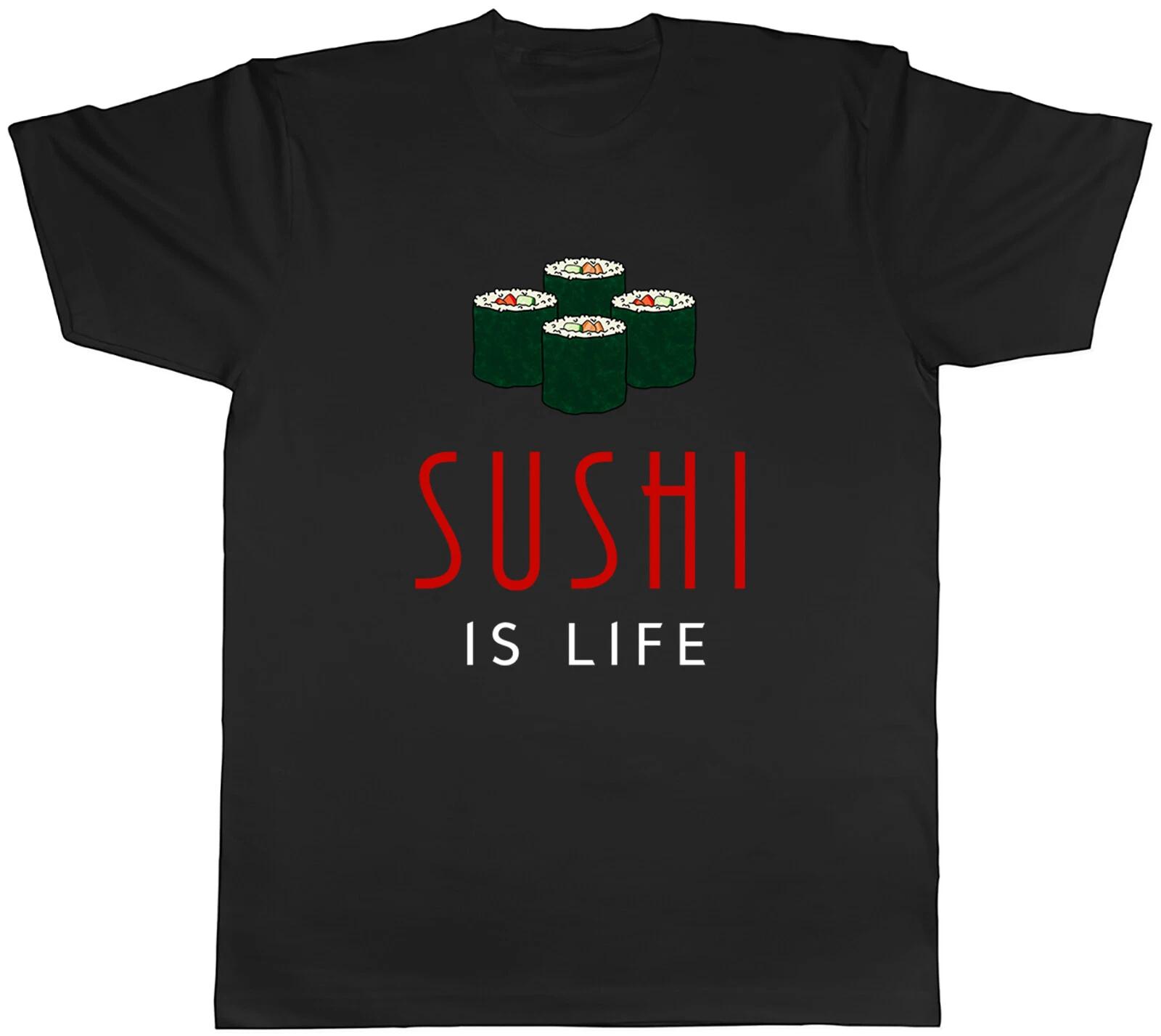 Sushi Is Life [Sushi Rolls] Mens Unisex T-Shirt Tee S
