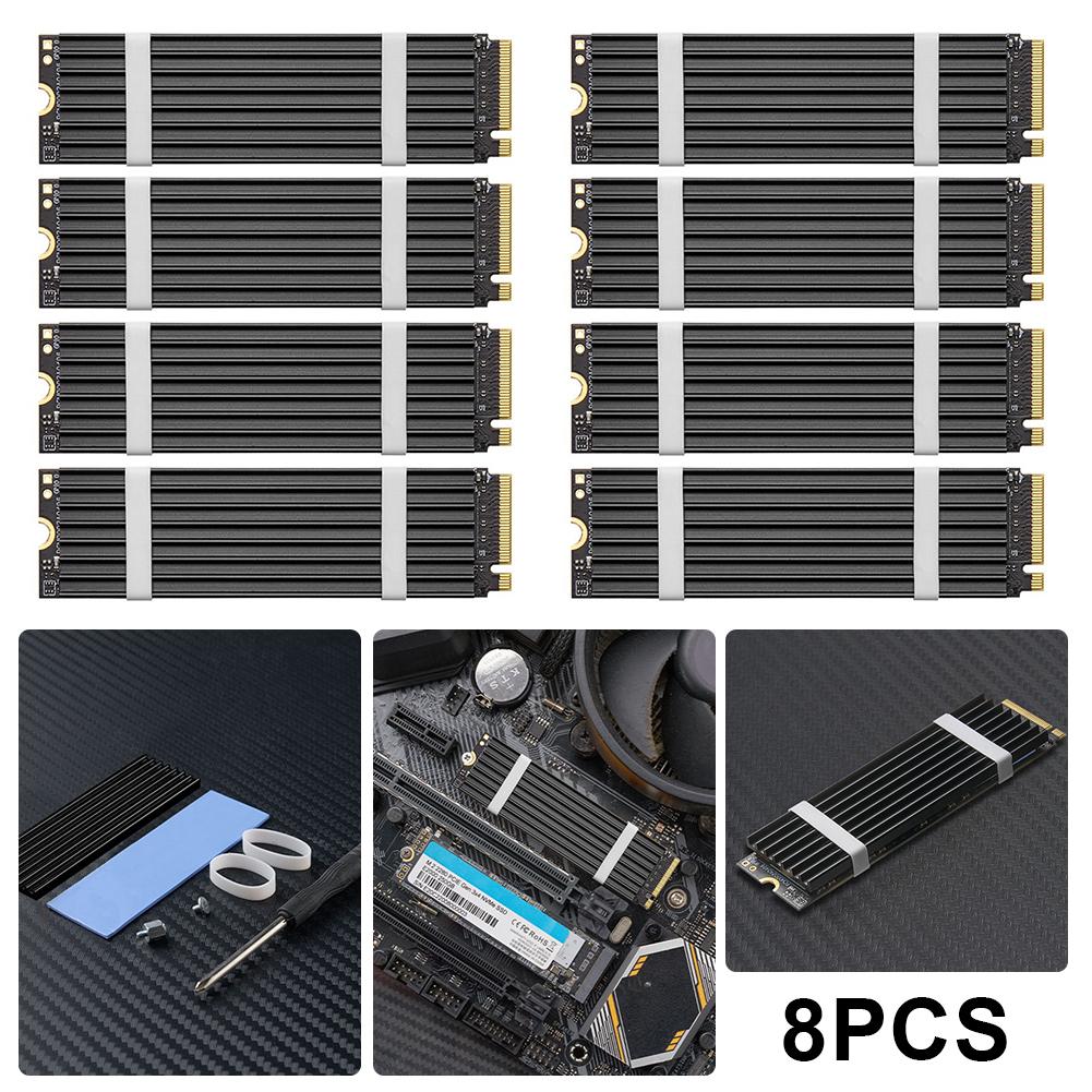 

6UK M.2 Solid State Hard Disk Heatsink Heat Radiator for NGFF NVMe 2280 SSD (Bla