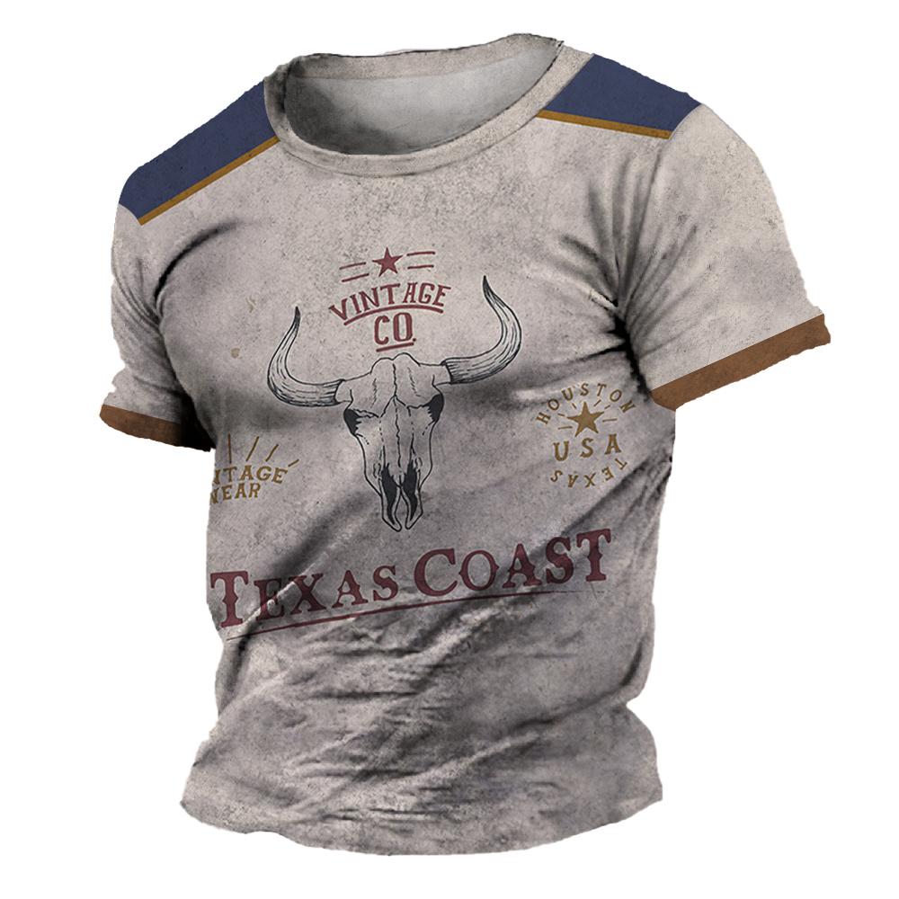 

Винтажная мужская футболка Западный деним Харадзюку 3d принт футболка модная летняя топ с коротким рукавом повседневная мужская футболка оверсайз