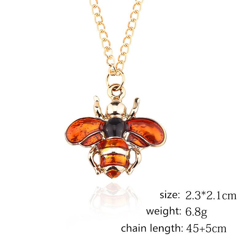 Fashion Creative Bee Necklace Cute All-match Pendant Necklace Christmas Gift