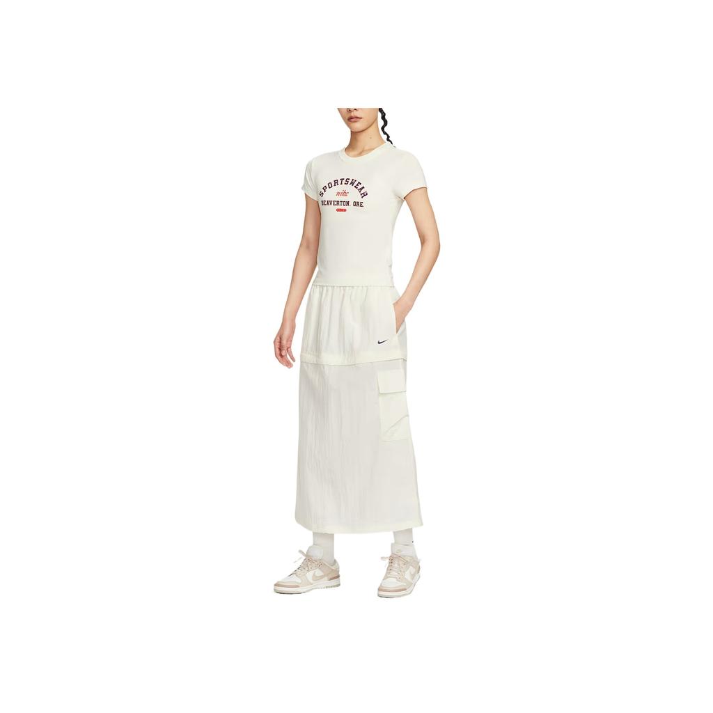 Nike Sportswear Minimalist Fashion Versatile Trendy Casual Long Skirt Women Skirts IH9275-047