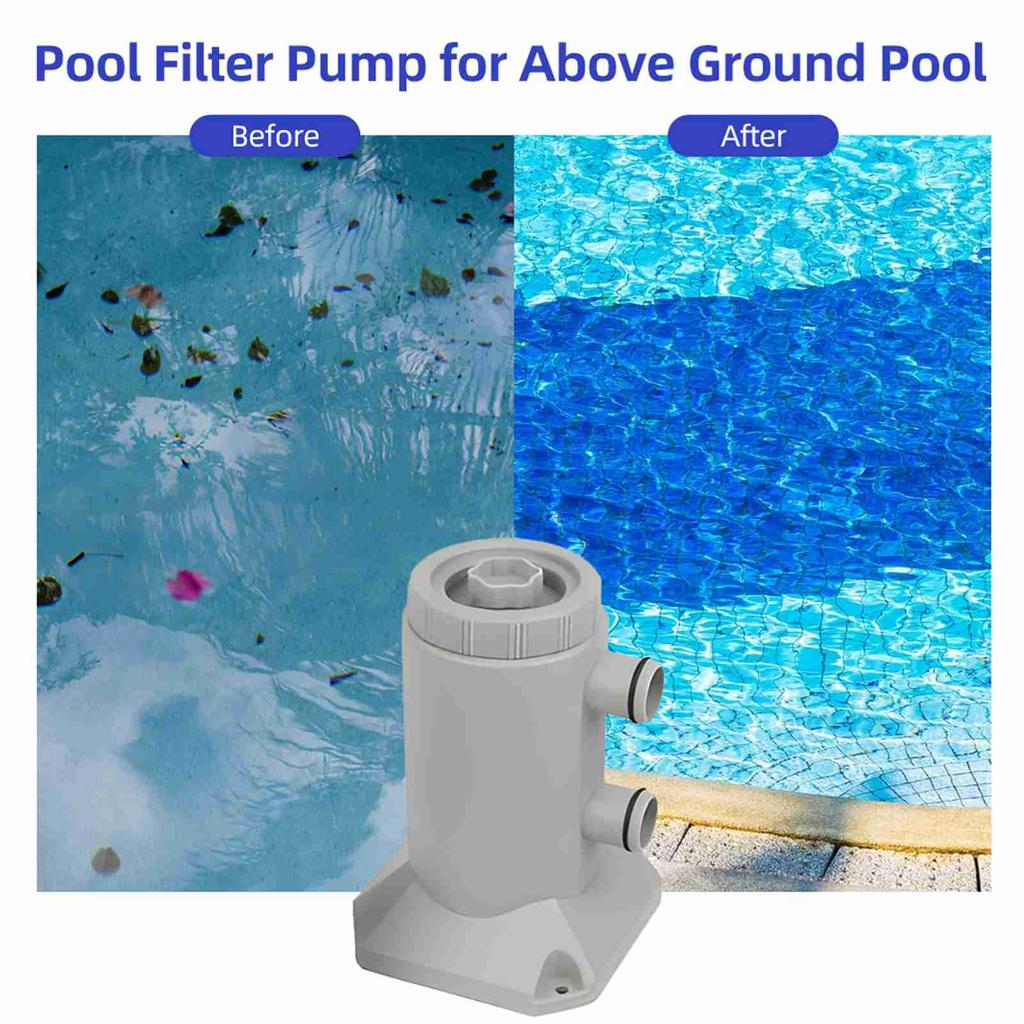 Pompa con Filtro a Cartuccia per Piscine Fuori Terra 55W 250LCelsiusH Portata Basso Rumore Circolazione e Filtrazione Migliorate Pompa Filtro Acqua con Cartuccia