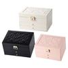 Sophisticated Multi Layer Jewelry Holder Multi Layer Jewelry Storage Holder Sturdy PU Leather Jewelry Organization Cas