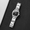 1pcs/set Women's Watch Fashion Style Trendy Simple Scale Square Small Dial Korean Edition Retro Versatile Quartz Watch No Box