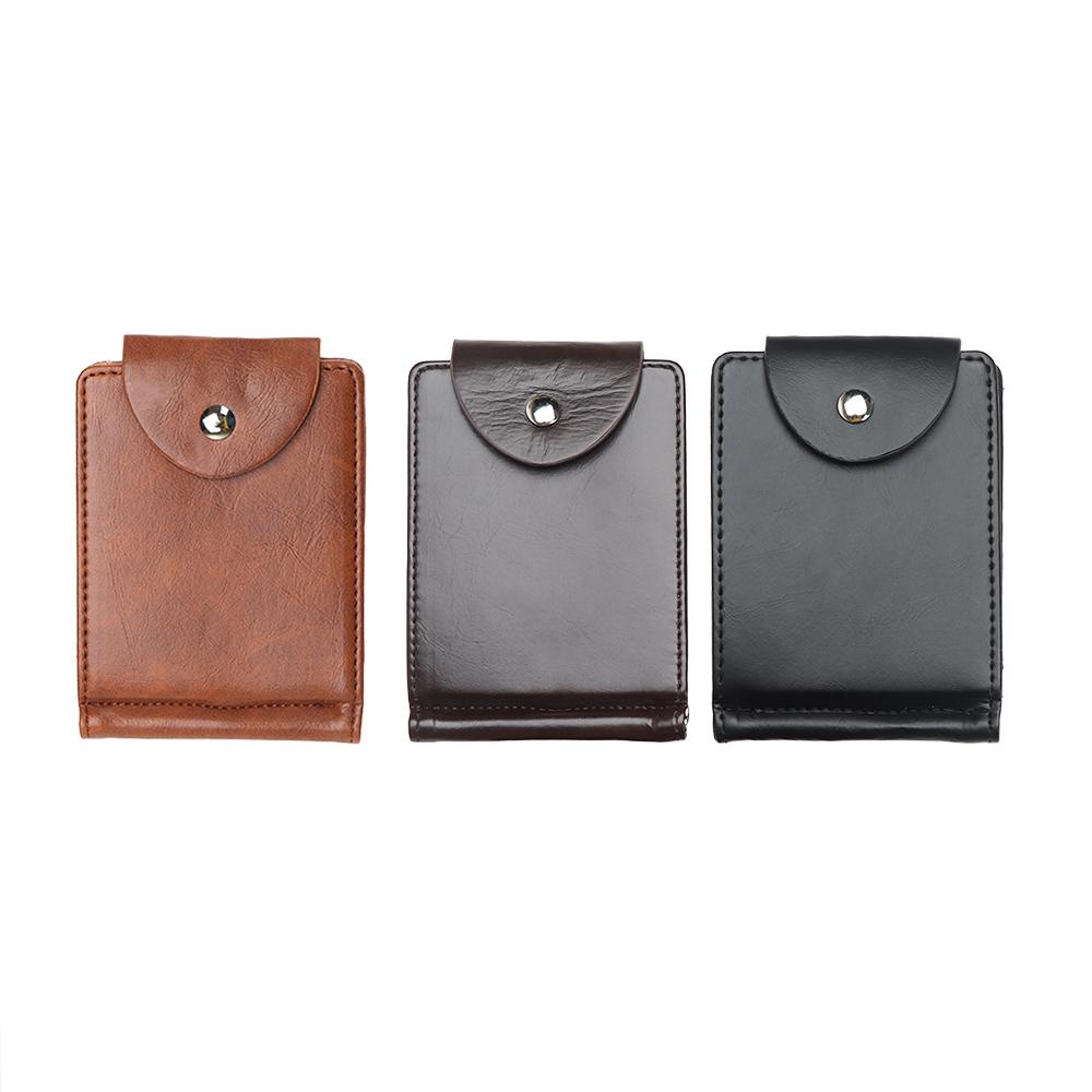 Portable Short Wallet PU Leather Money Clips ID Credit Wallet Card Bag Money Bag