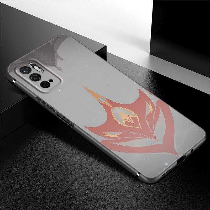 Genshin Impact Logo Phone Case For Xiaomi Redmi Note 11 10 9 8 Pro 11T 5G 10T 10S 9S 9T 9i 9C 9A 8T Soft TPU Black Cover Funda