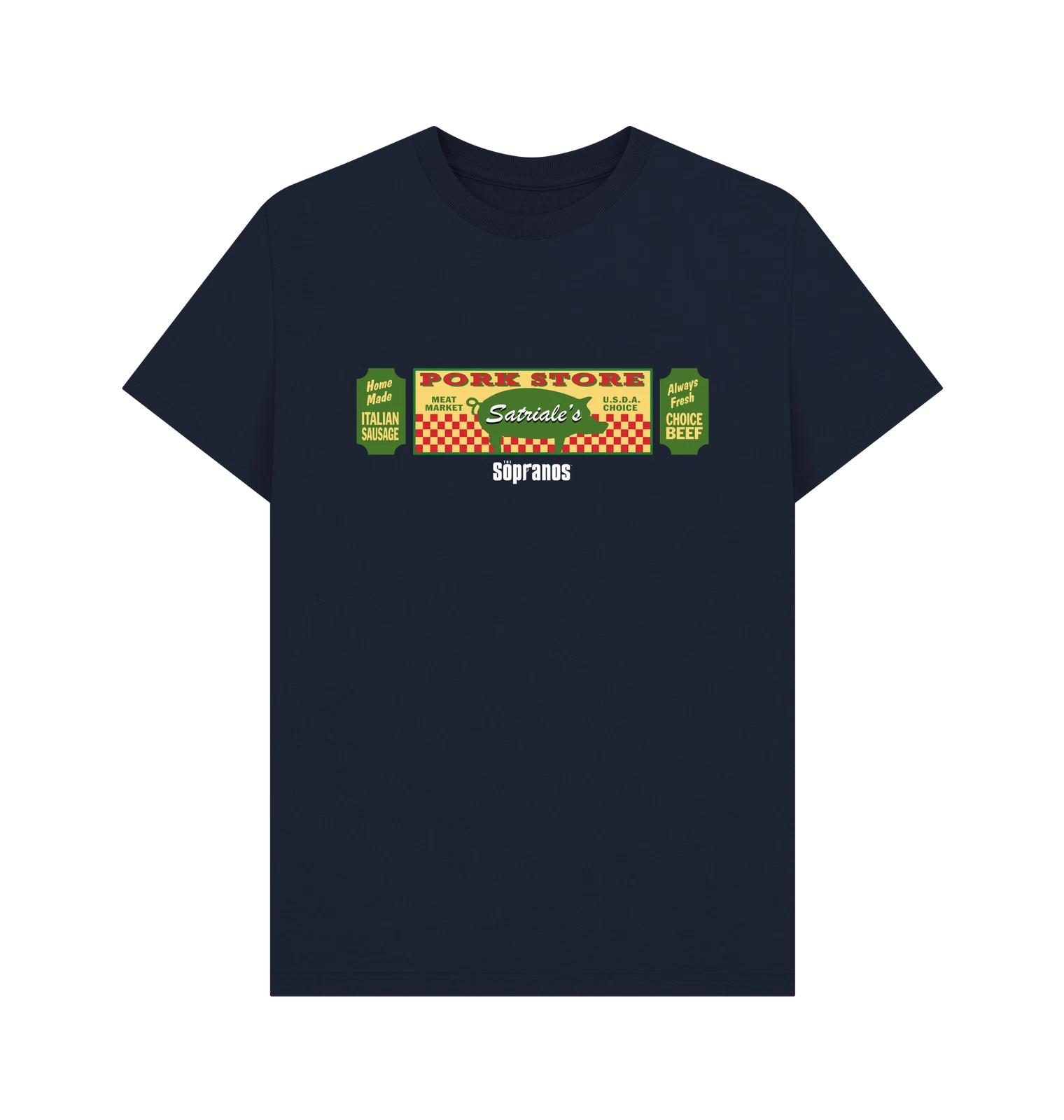 PREMIUM OFFICIAL The Sopranos The Sopranos Satriales Navy T-Shirt S
