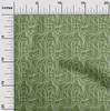 oneOone Cotton Flex Green Fabric Abstract Craft Projects Decor Fabric Printed By The Yard 40 Inch