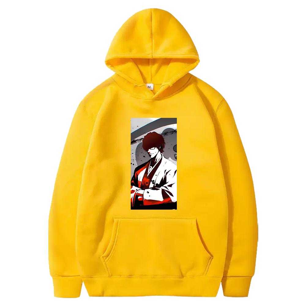 Harajuku Anime Manga BLEACH Kurosaki Ichigo Graphic Printed Hooded Men Women Classic Hoodies Oversized Pullover Male Sweatshirt