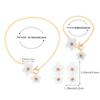 Metal Flower Jewelry Set OT Buckle Pendant Jewelry Suit Elegant Flower Necklace Earrings Set  Party