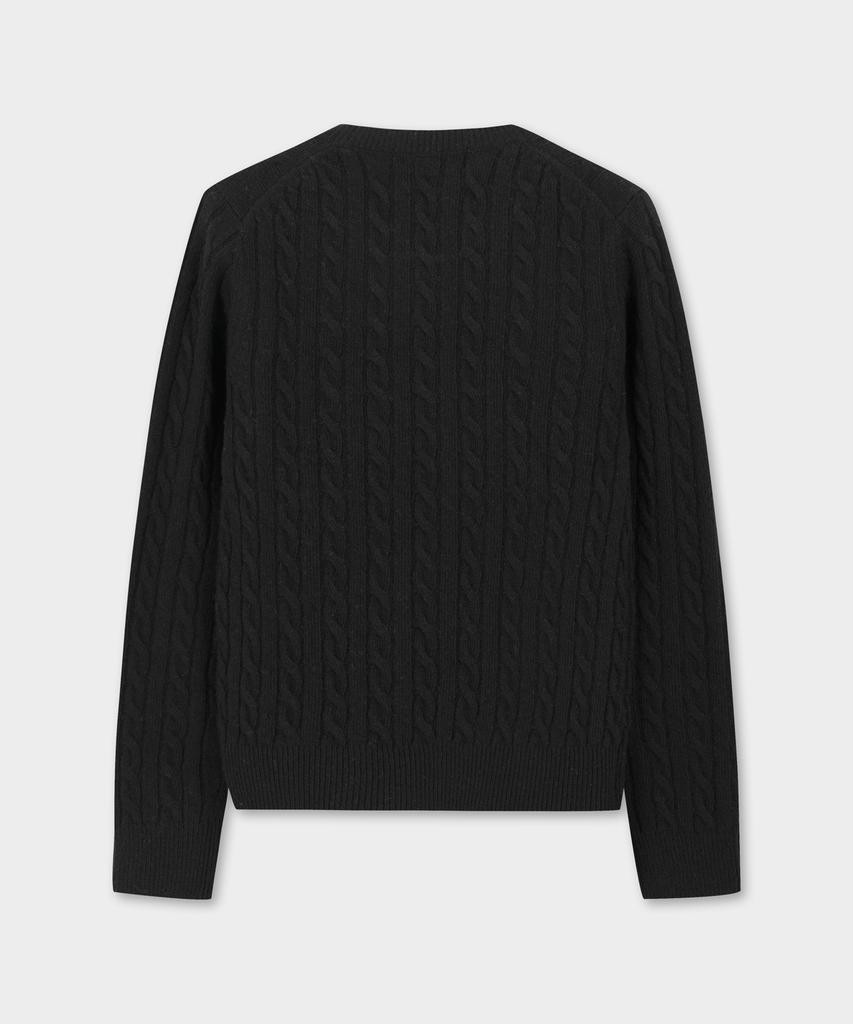 BROOKS BROTHERS [Women'S] Wool Cable Sweater (Black) (Bbwrwbf401)