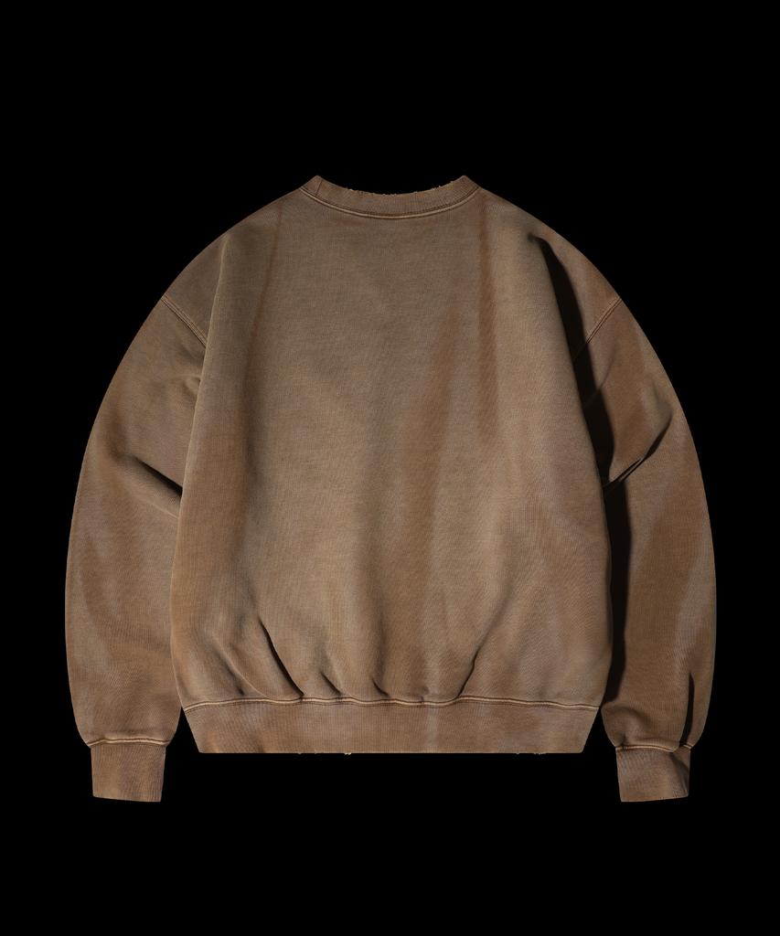 Ral Rar Sunfade Effect Vintage Sweatshirt_Faded Camel