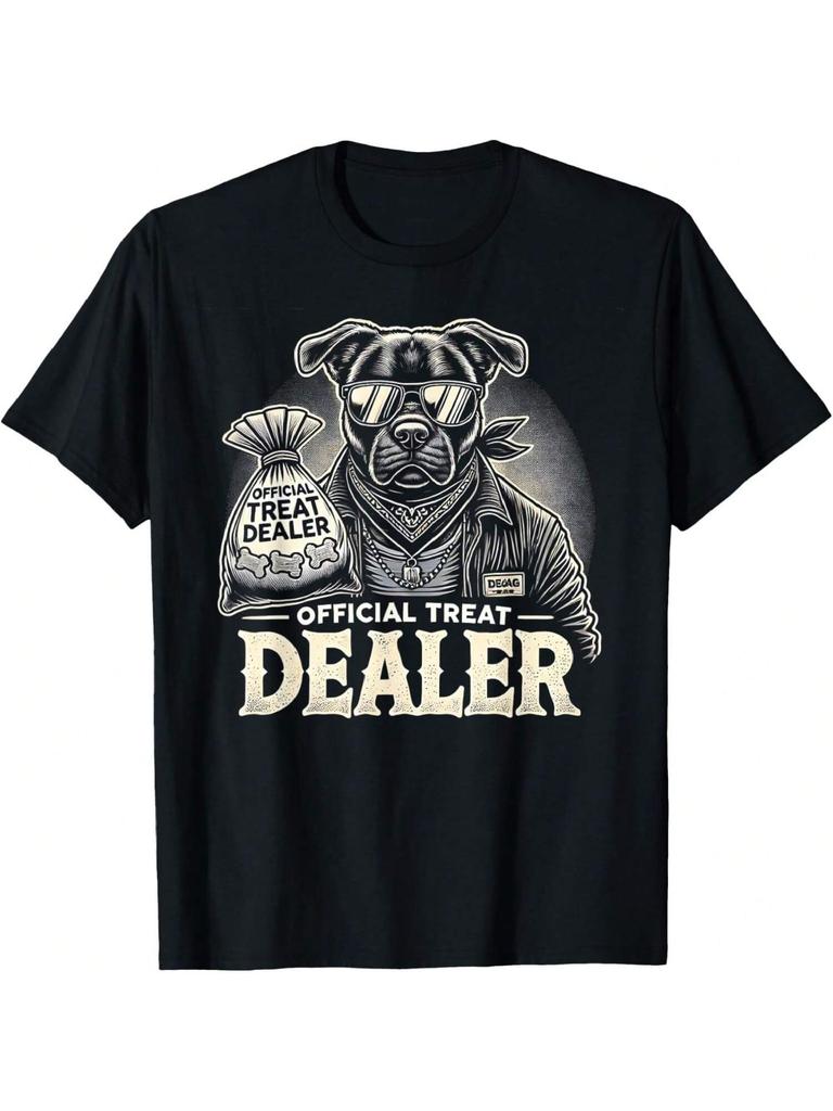 Cool Dog Treat Dealer Women's Pure Cotton TShirt, Pure Cotton Quality Printing, Durable, Leisure Fashion