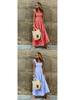 European American Women's Retro Plaid Sleeveless Maxi Dress with Thin Straps & Ruffles
