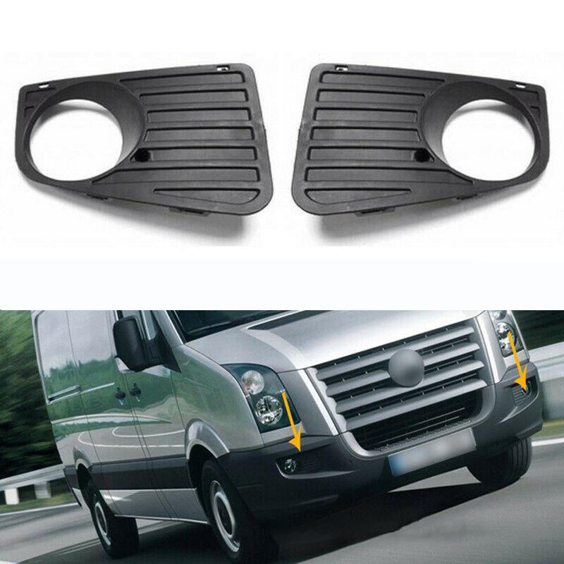 Car Front Bumper Fog Light Mesh Fog Lamp Grill Grille Cover Trim 2E0807675 2E0807674 For VW Crafter 2006-2017 Accessories
