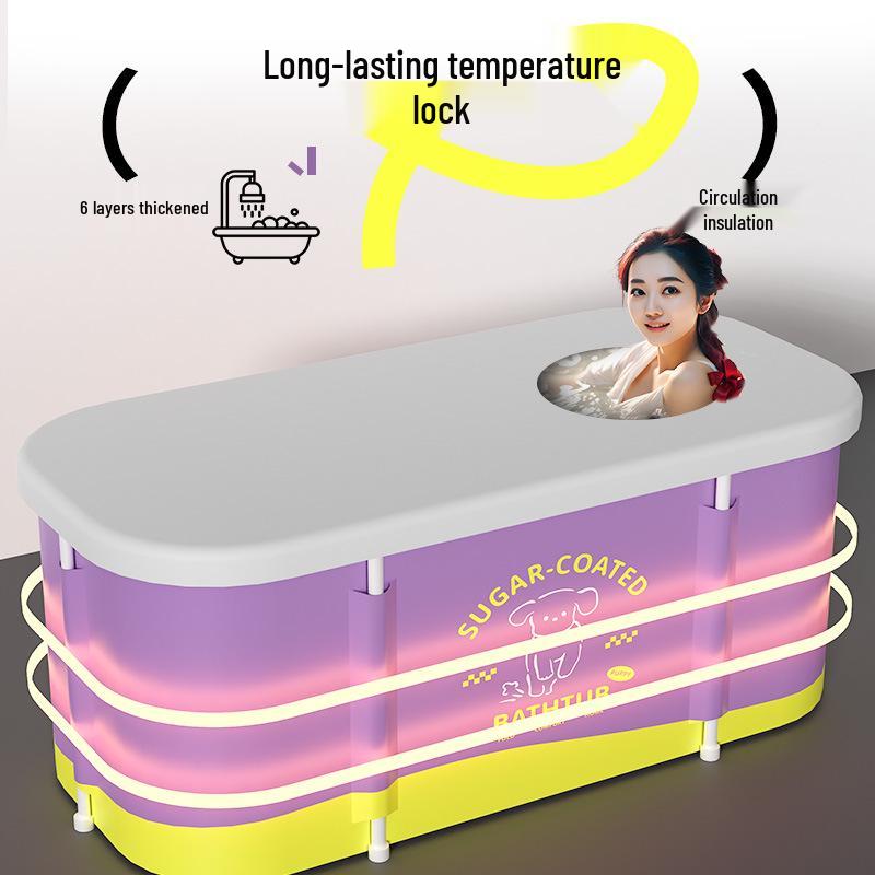Portable Folding Bathtub for Adults - Full Body Home Bath Tub