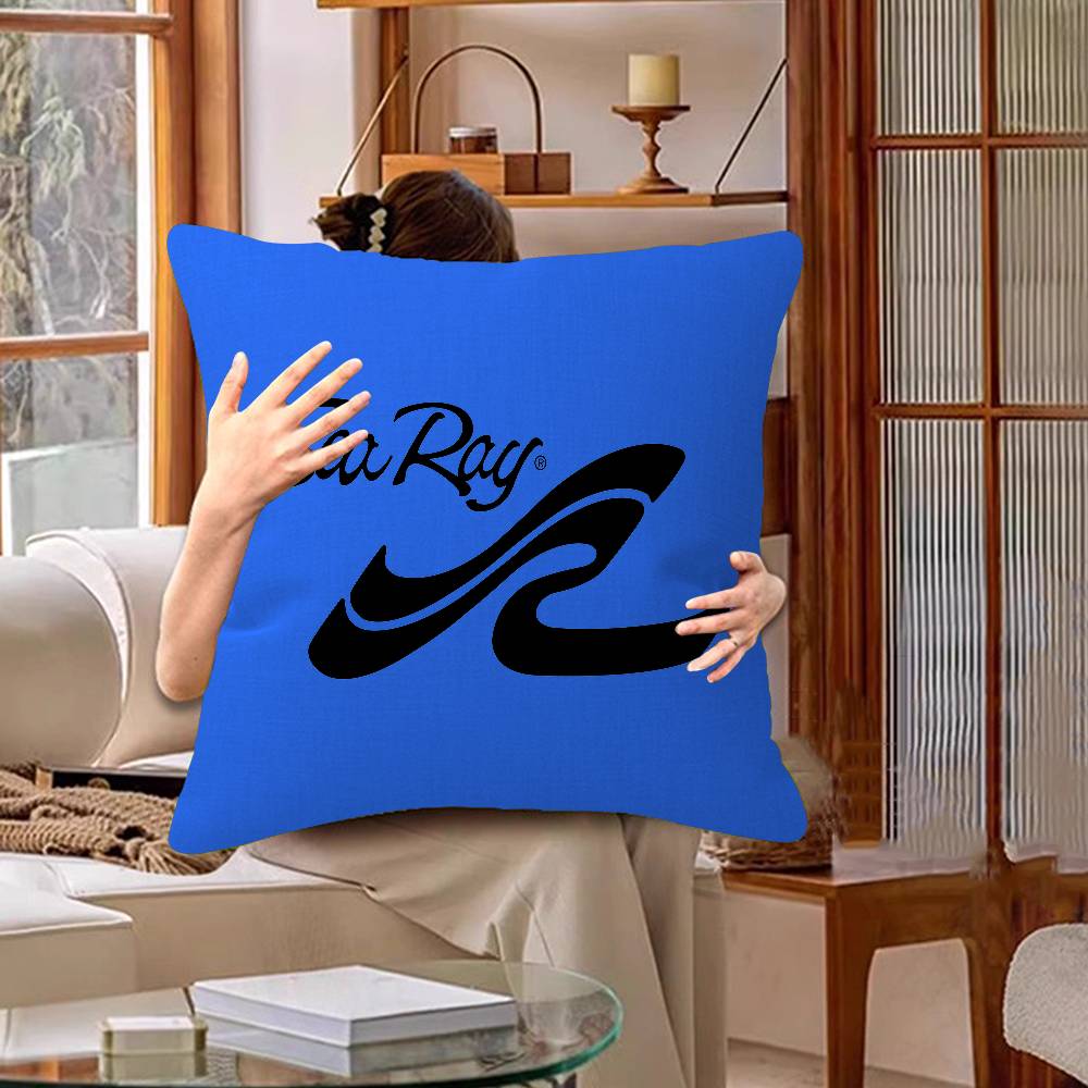 S-Sea R-Ray logo Pillow Covers Cartoon Sofa Decorative Home Double-sided Printing Short Plush Cute Cushion Cover