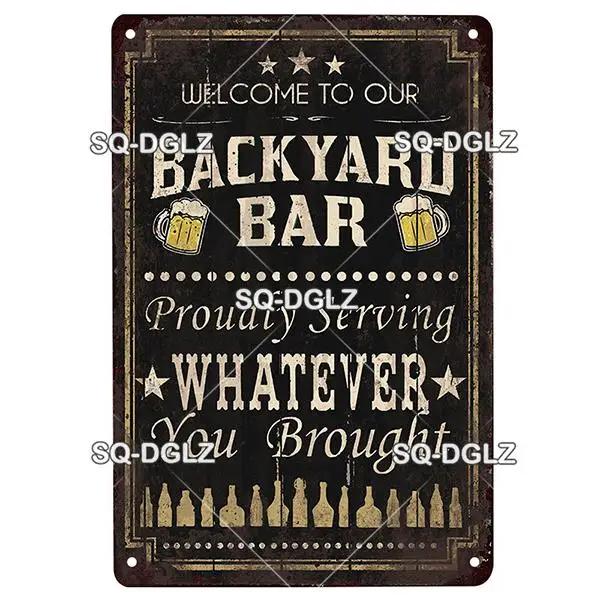 SQDGLZ Vintage Beer Tin Sign  Retro Metal Poster for Bar Wine Cocktail Kitchen Wall Decor  Classic Metal Plaque  Wall Sticker