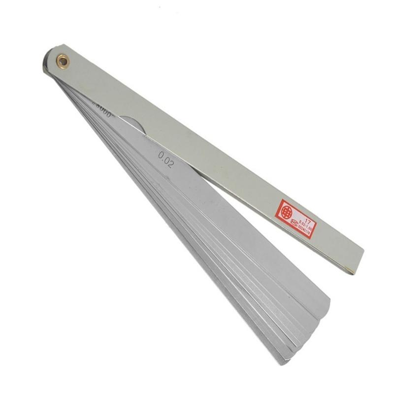 200mm Long 17 Leaves 0.02mm-1.0mm Gap Thick Measure Feeler Gauge Gage