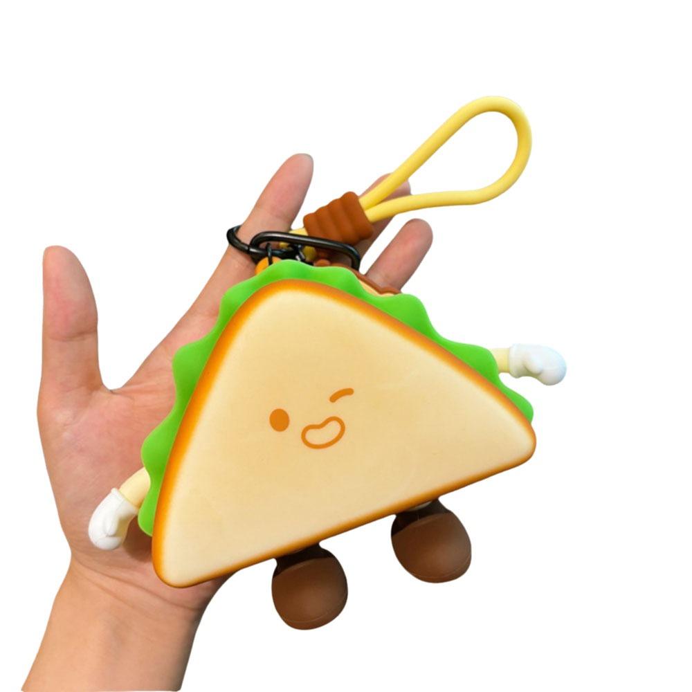 

Portable Cute Earphone Case Afternoon Tea Series Zipper Keys Pouch Silicone Earphone Cover Key Style 3