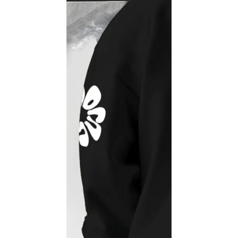 Men’s loose-fit, long-sleeved, crew-neck printed sweatshirt—soft and comfortable, perfect for everyday wear in spring and autumn | Casual-style top