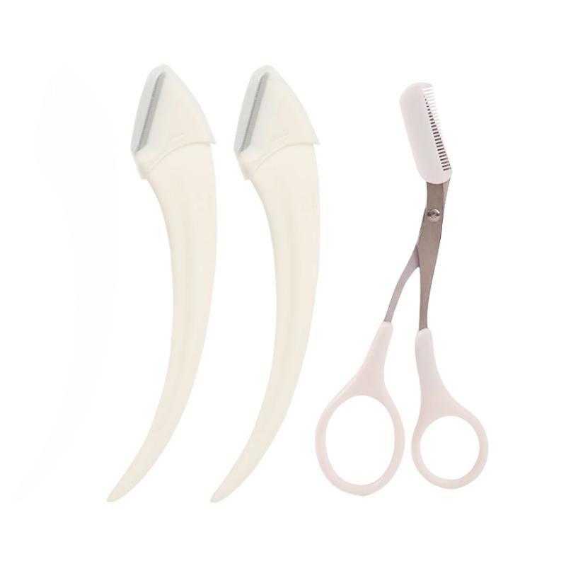 Eyebrow Trimming Knife Eyebrow Face Razor For Women Professional Eyebrow Scissors With Comb Brow Trimmer Scraper Accesso