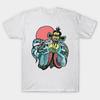 Men Black Print T-shirt Fu Manchu (Worn By Jack Burton) - Big Trouble In Little China Movie No-Cut Transfer Paper Print Cotton Tshirt