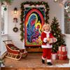 Door Cover For Christmas 35x71inch Glowing Festive Large Front Door Covers Photography Banner Porch Sign For Indoor Outdoor Home