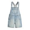 Womens/Ladies Denim Short Relaxed Fit Dungarees