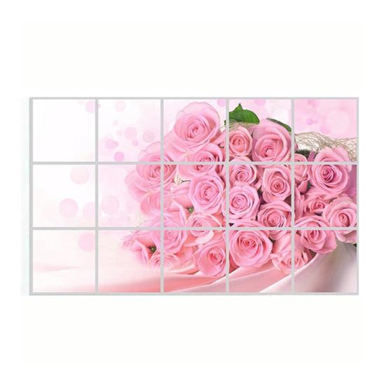 Oil-proof Kitchen Wall Sticker Rose Tulip Flower Dolphin Dandelion Self-adhesive Waterproof