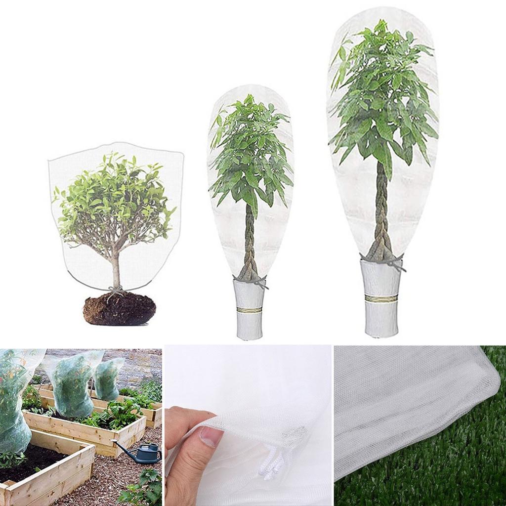 Net Bag Protective Versatile Polyester Drawstring Design Tree  Netting Mesh for Farm