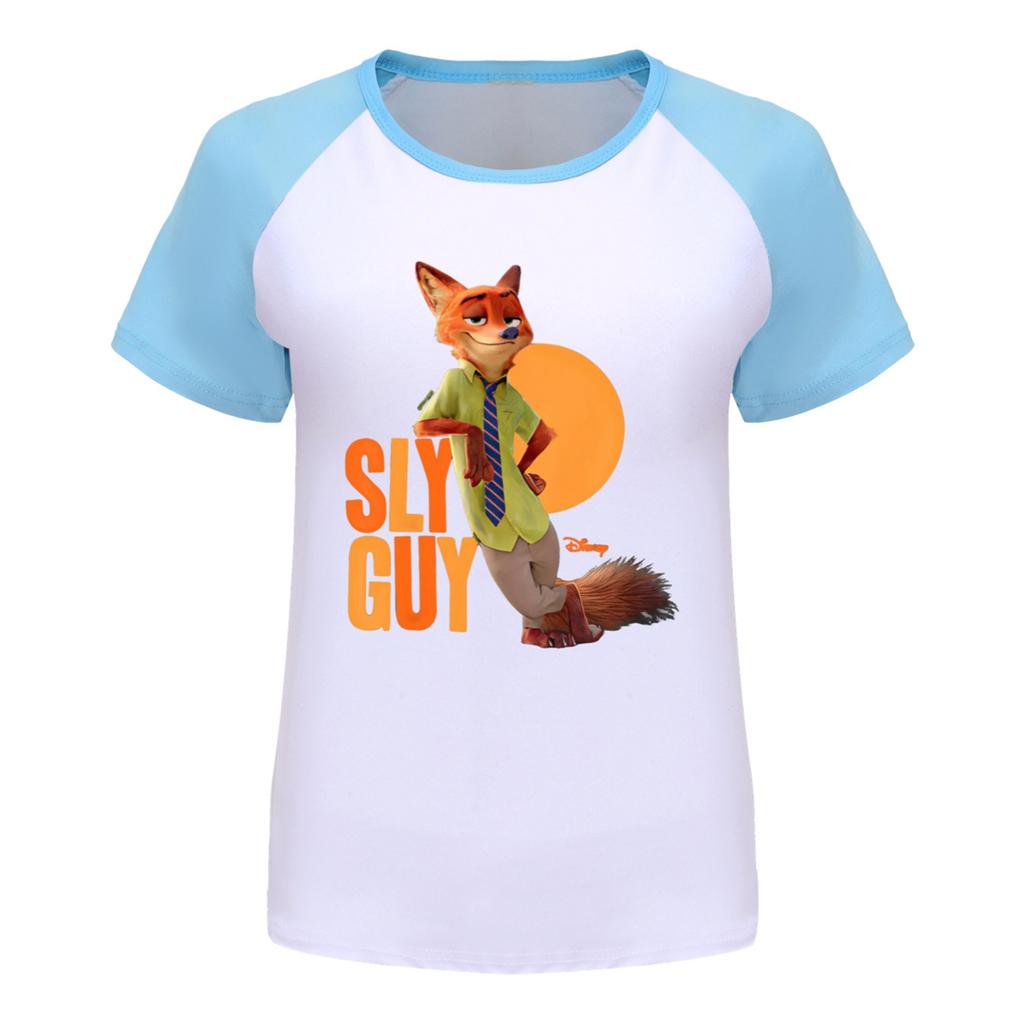 Modische Rundhals-Kurzarm-Arbeitskleidung bedruckte Oberteile für Kinder-Sommeroberteile