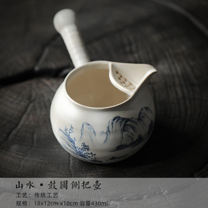Soda Glazed Round Charcoal Furnace Cooking Tea Charcoal Stove Tea Cooke Boiling Water Kettle Small Clay Pottery Fire Warm Teapot