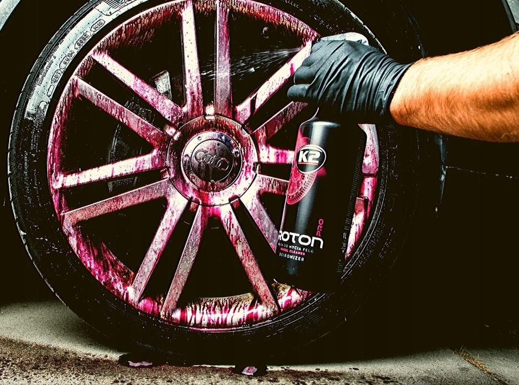 K2 Roton Pro Krwawi Deironizer Tekutina + Štětec Na Mytí Čištění Ráfků 1L