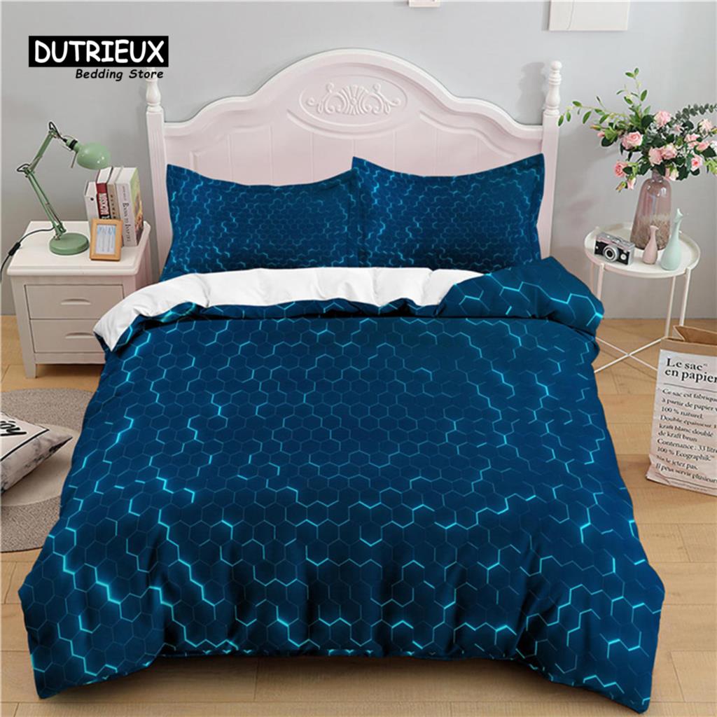 

Роскошный 3D Золотой Геометрический Принт Домашний Комфортный Комплект Пододеяльника Наволочки Постельное Белье Размер Квин и Кинг EU/US/AU/UK EU single(135x200cm)