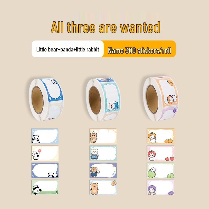 Personalisierte Cartoon-Namensaufkleber: Wasserdichte, Selbstklebende Etiketten für Kinder - Perfekt für Wasserflaschen und Schulbedarf