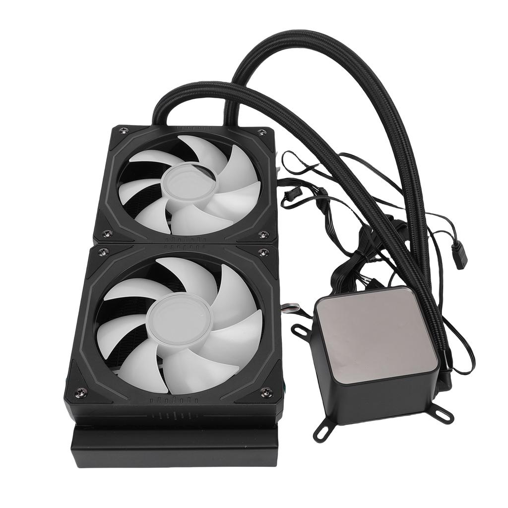 ARGB Liquid CPU Cooler Fit for AM4 AM5 Socket Close   AIO CPU Liquid Cooler 240mm   2.2 Inch LCD Screen