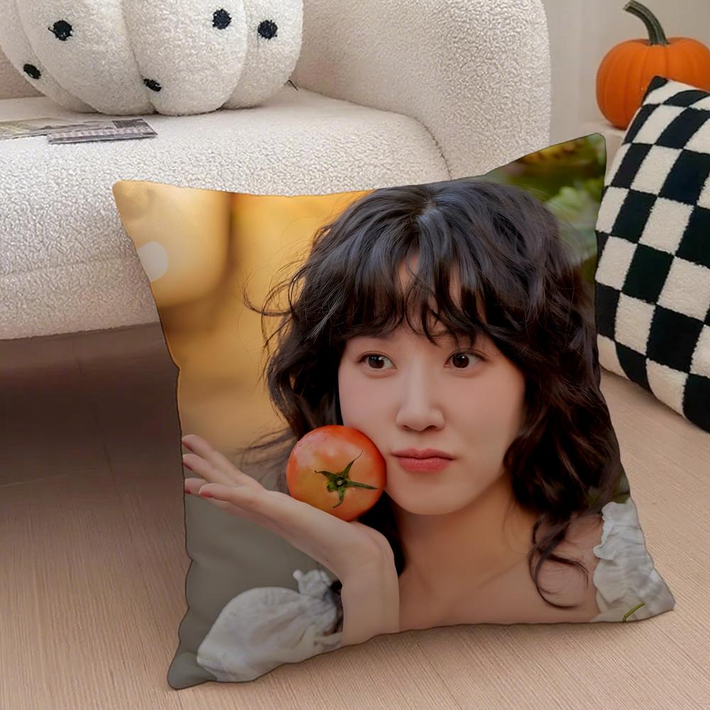 Talented Korean Beautiful Actress PPark Eunbin Cushion Cover Throw Pillow Cover Hidden Button Durable Polyester Chair Cushion