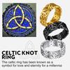 U7 Inele din Oțel Inoxidabil cu Decupaj Nod Celtic Irlandez Triquetra pentru Bărbați Femei Simboluri Clasice Bijuterii Unisex pentru Cuplu
