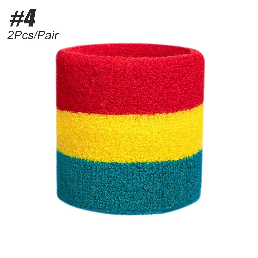

1 пара наручных повязок для мужчин и женщин, влагоотводящие толстые хлопковые ленты для тренировок, гимнастики, баскетбола, футбола