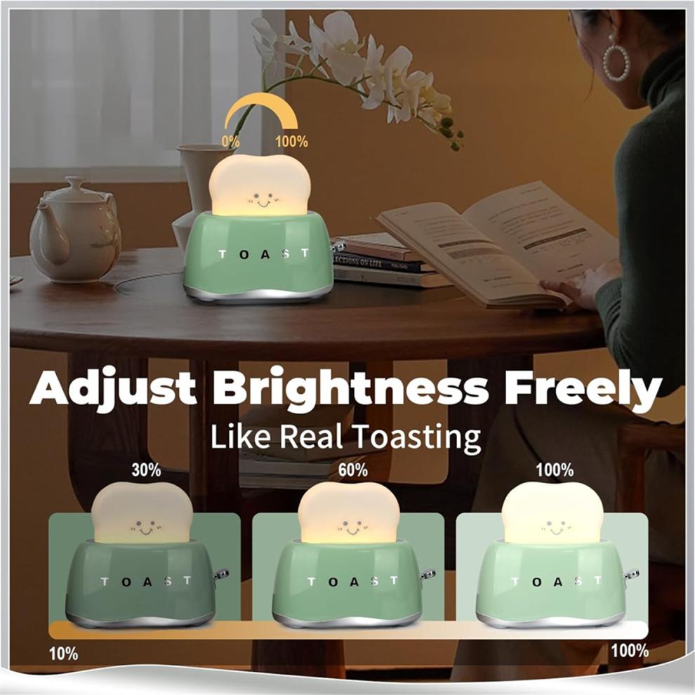 Retro Decor Toaster Lamp,Retro Shape Desk Decoration Gifts for Teens Teenages Tweens Women 