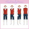 One Piece Luffy Real-life Movie Costume For Men Pirate King Wano Kingdom Cosplay