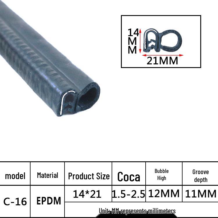 U-Shaped Waterproof Anti-Collision Dustproof Electrical Cabinet Rubber Seal