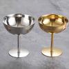 Stainless Steel Ice Cream Cup Food Grade Stemmed Fruit Plate Shorty Salad Bowl  Bar Tableware
