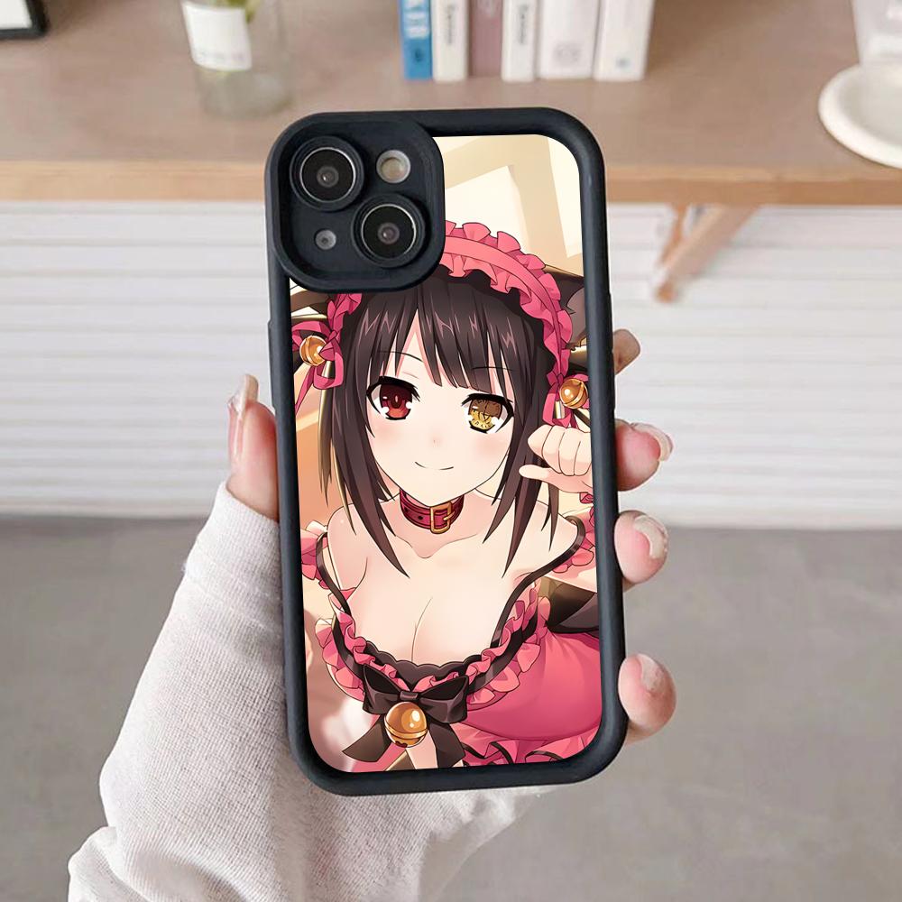 Date a Live Kurumi Tokisaki Thicken TPU Mobile Phone Case for iPhone 17 16 15 14 13 12 11 Air Pro Max Plus Colorful Cover